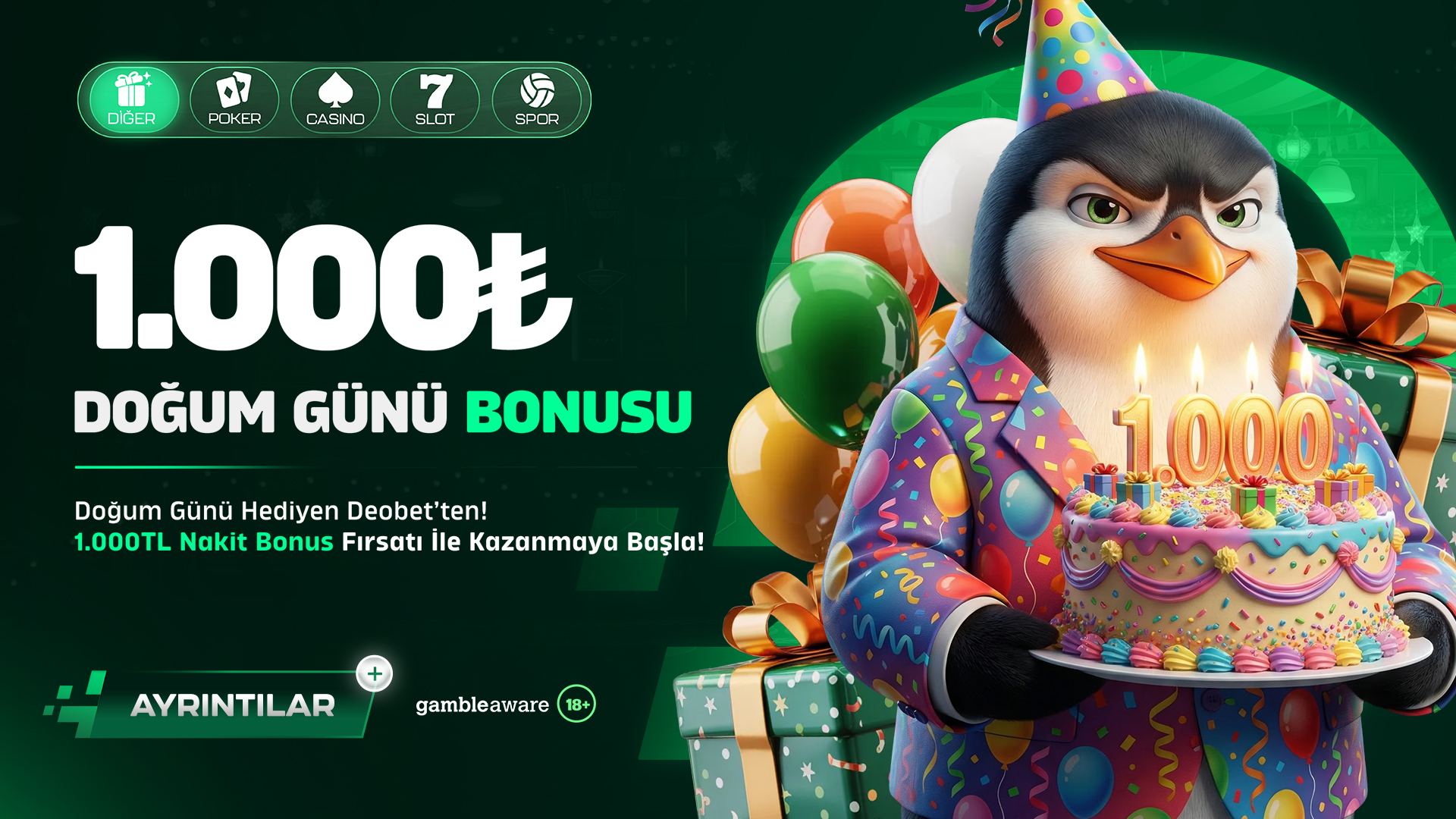 1000₺ NAKİT DOĞUM GÜNÜ BONUSU