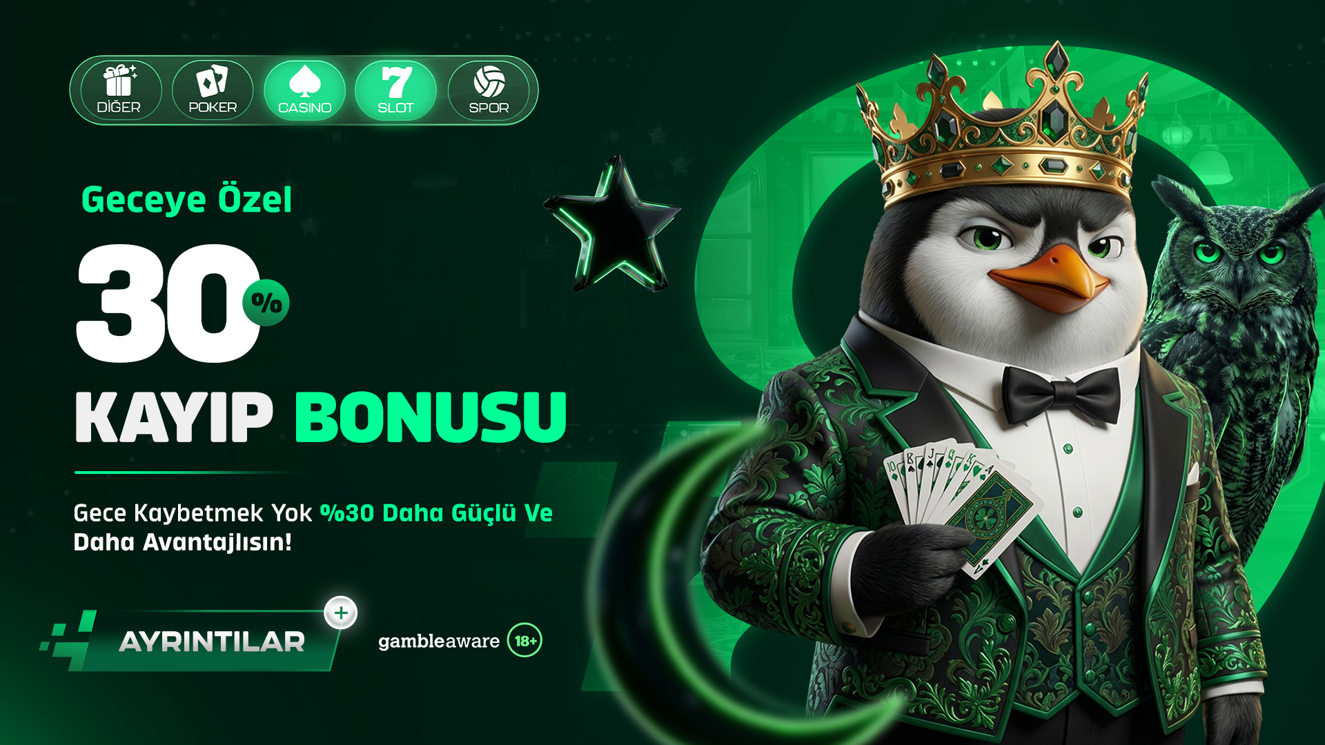 GECEYE ÖZEL %30 KAYIP BONUSU